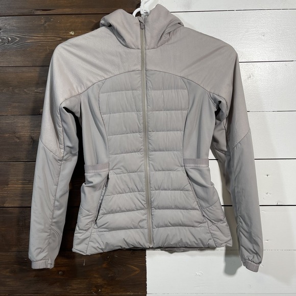 lululemon athletica Jackets & Blazers - Lululemon Womens Down For It All Jacket Vapor Gray 700 Fill Size 6